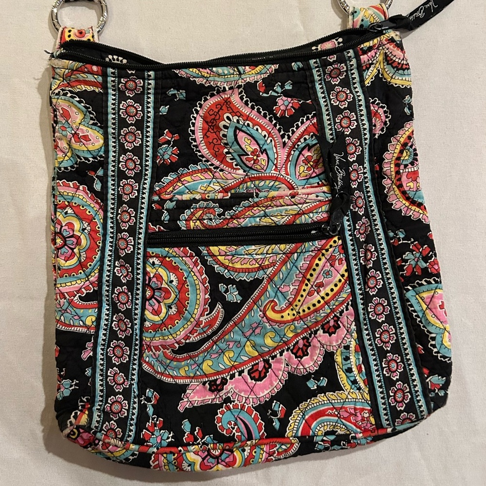 Vera Bradley Parisian Paisley Triple Zip Hipster Bag